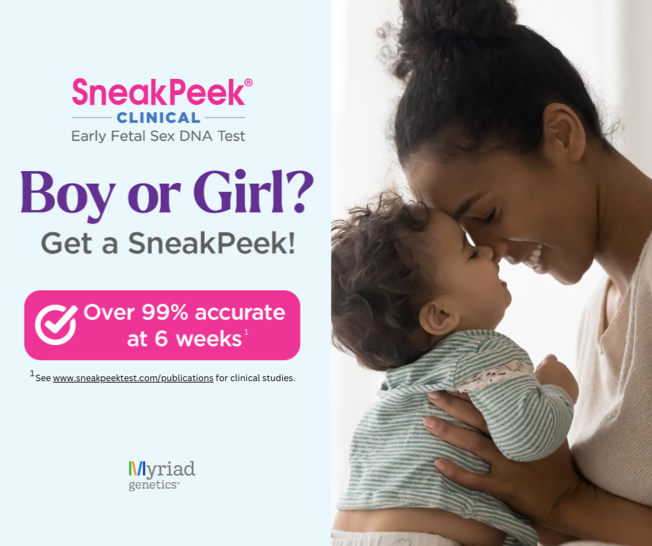 SneakPeek gender test Birmingham AL early DNA test