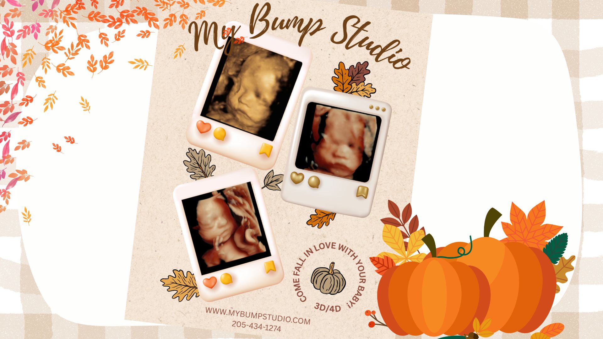 Fall 3D 4D ultrasound baby at My Bump Studio Birmingham Alabama