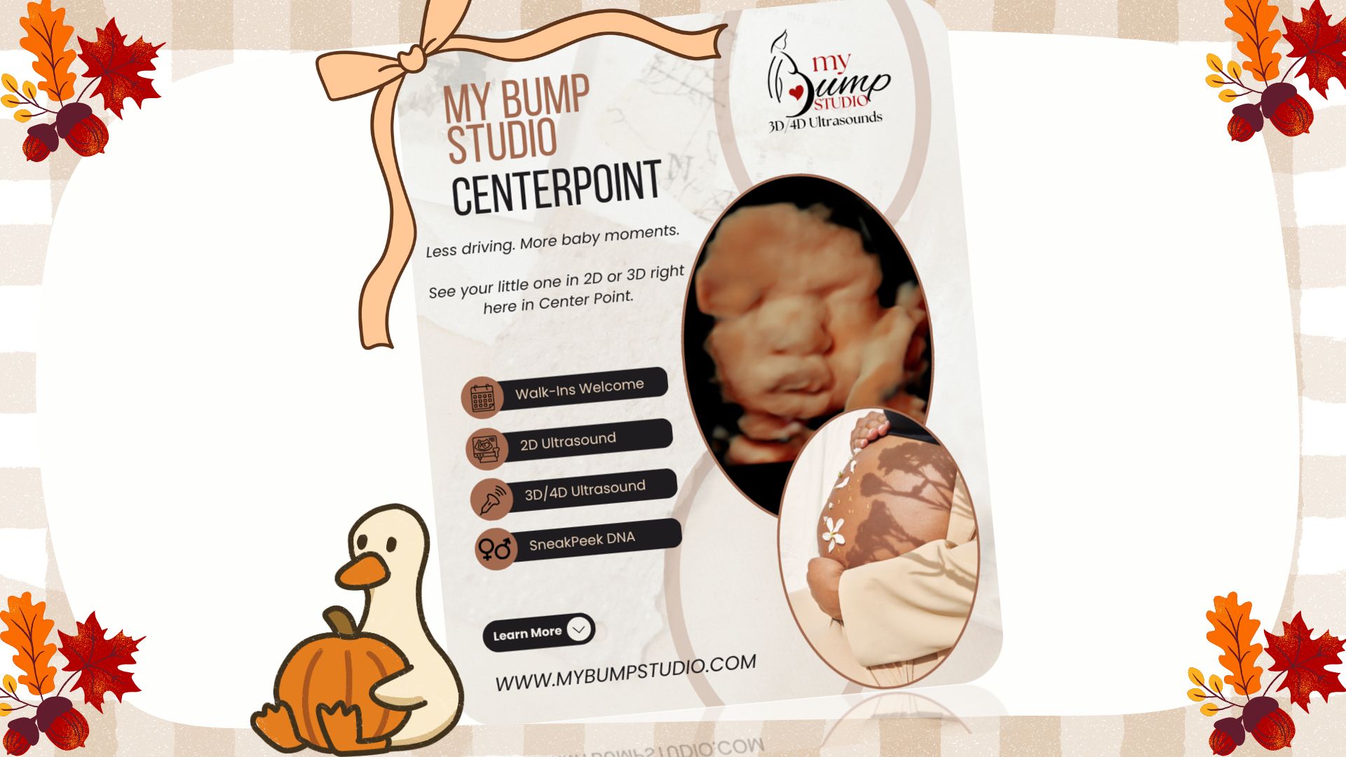 My Bump Studio Center Point 3D 4D ultrasound location